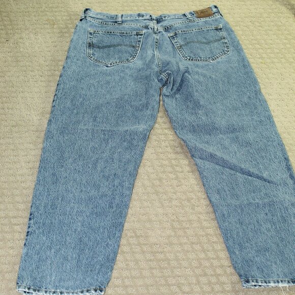 Vintage Lee Relaxed Fit Light Wash Blue Jeans Mens Size 36x30 100% Cotton Denim - Picture 2 of 9